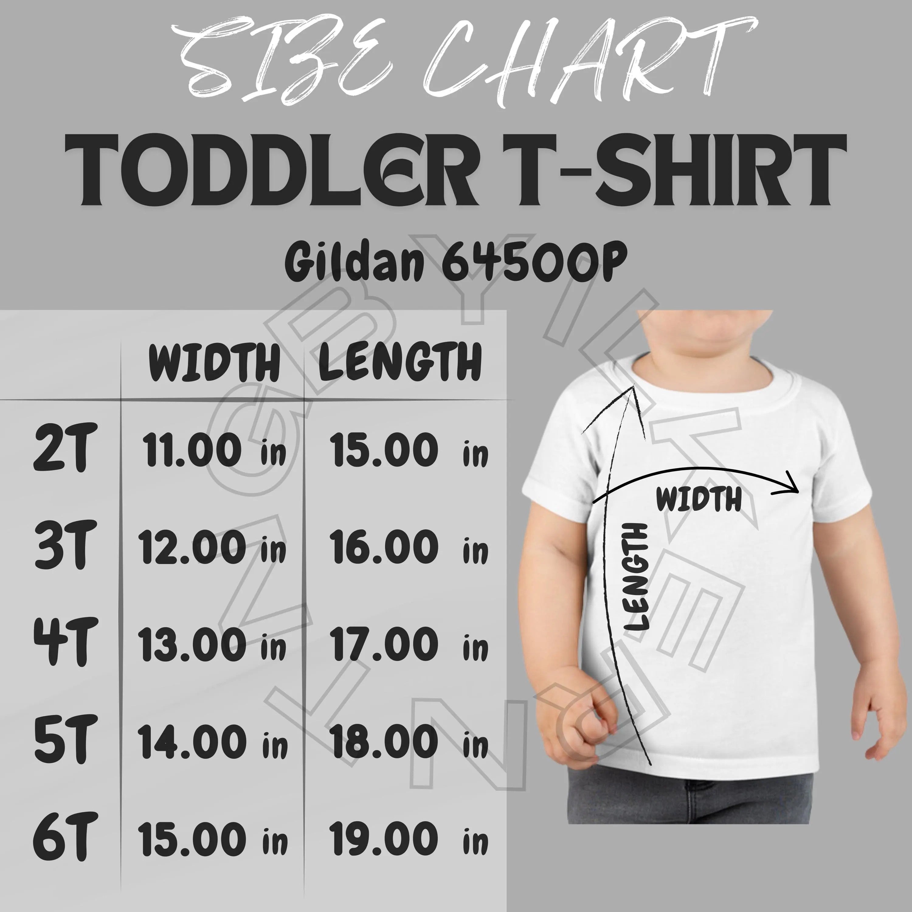 Toddler T-Shirt - size guide