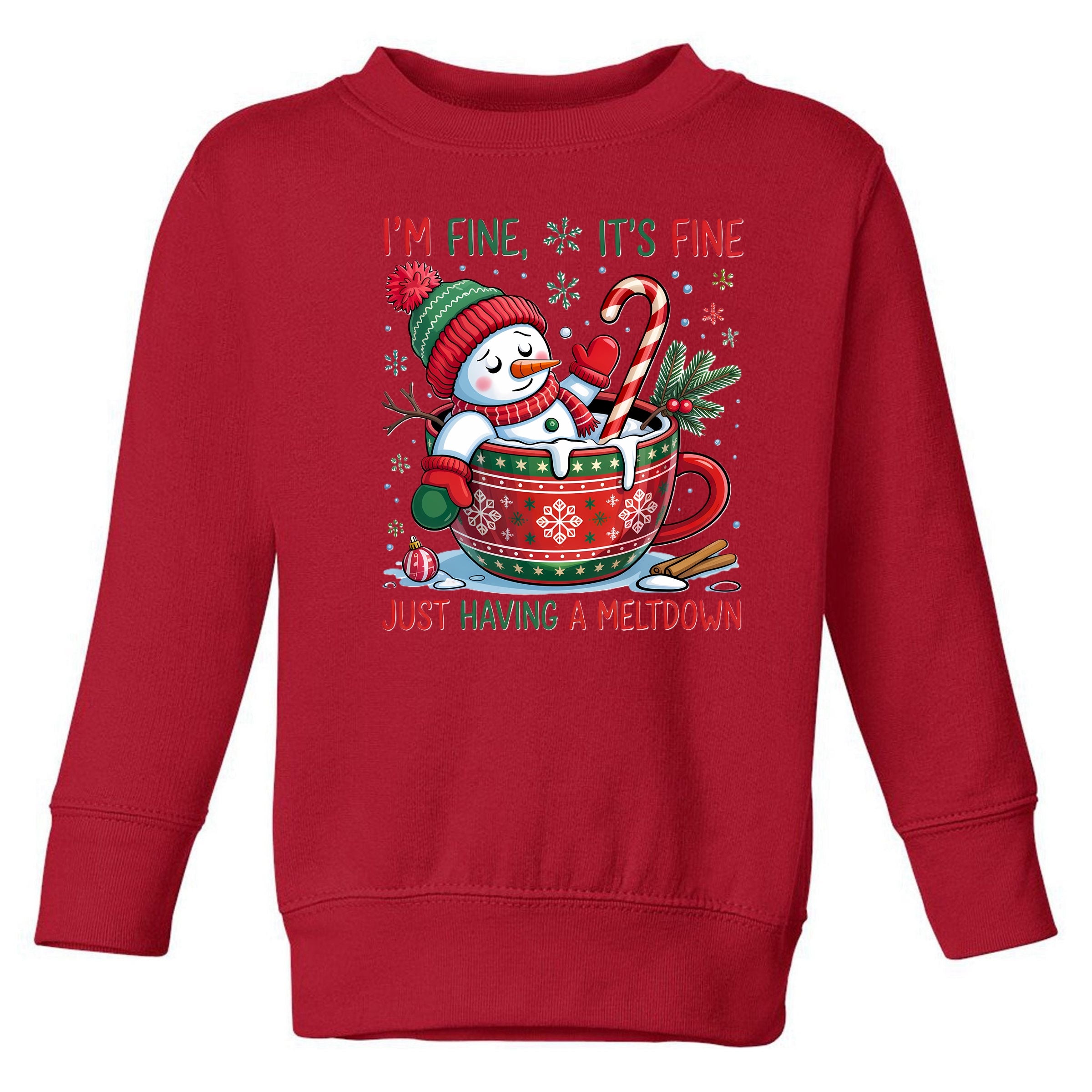 32WG3X9G0O-Toddler Sweatshirt Red