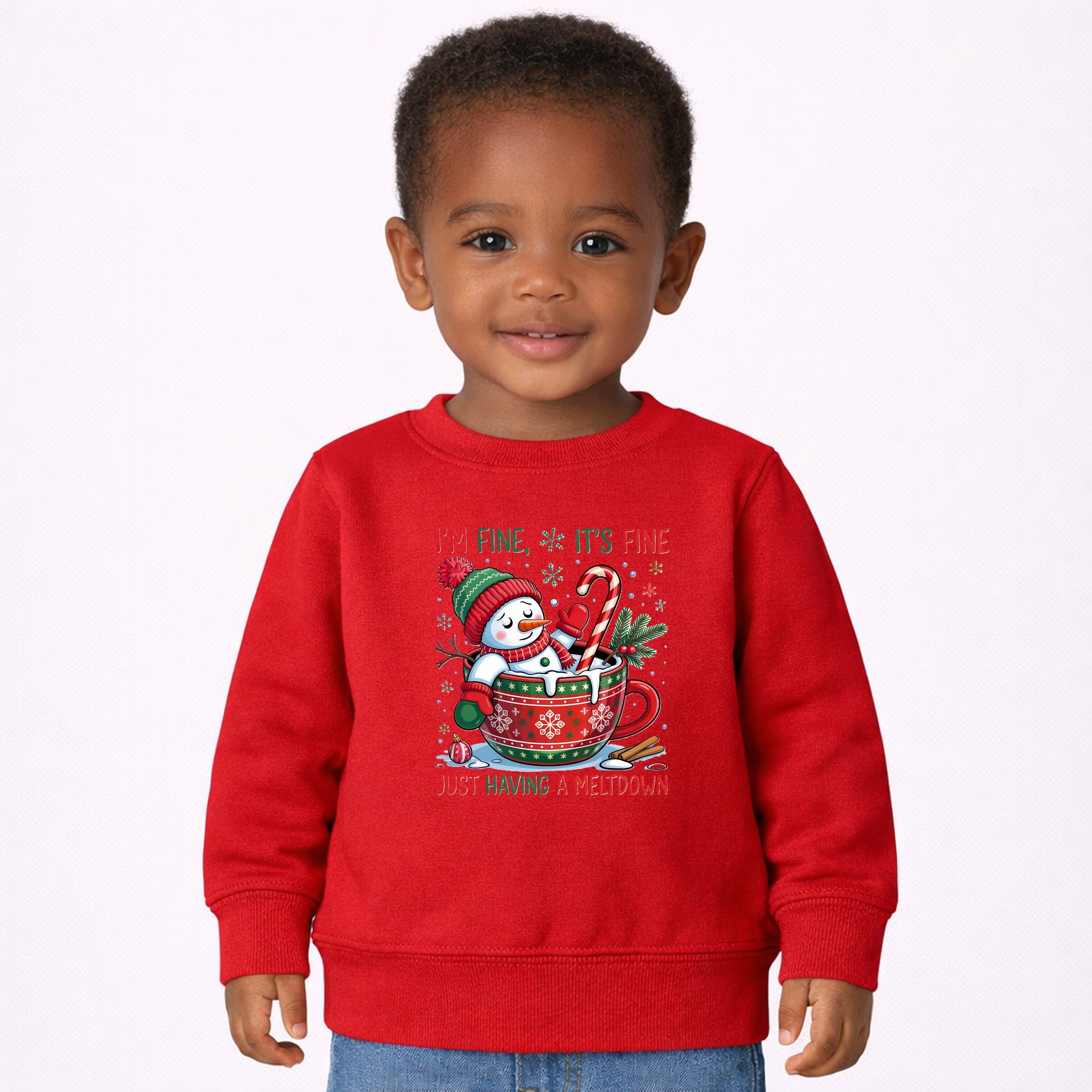 32WG3X9G0O-Toddler Sweatshirt Red