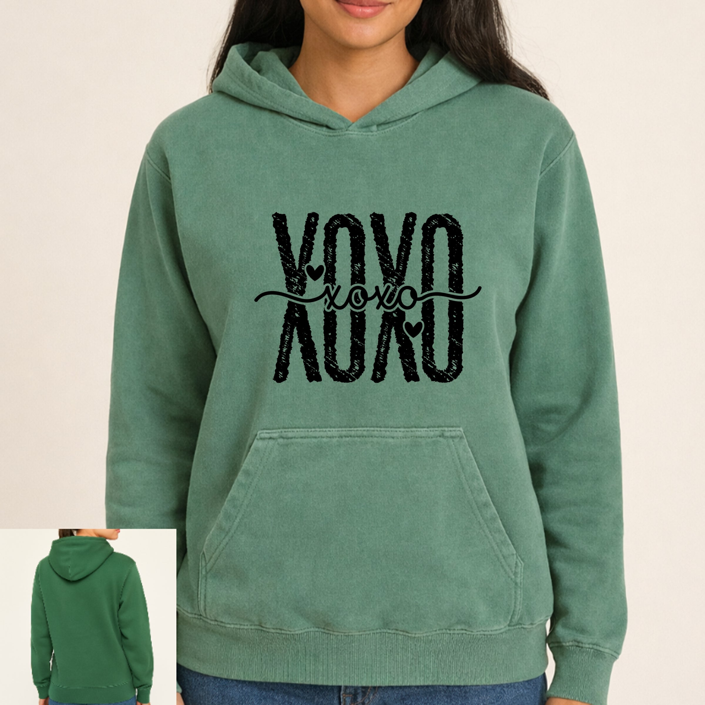 XOXO Valentine's Day - Comfort Colors Garment-Dyed Hooded