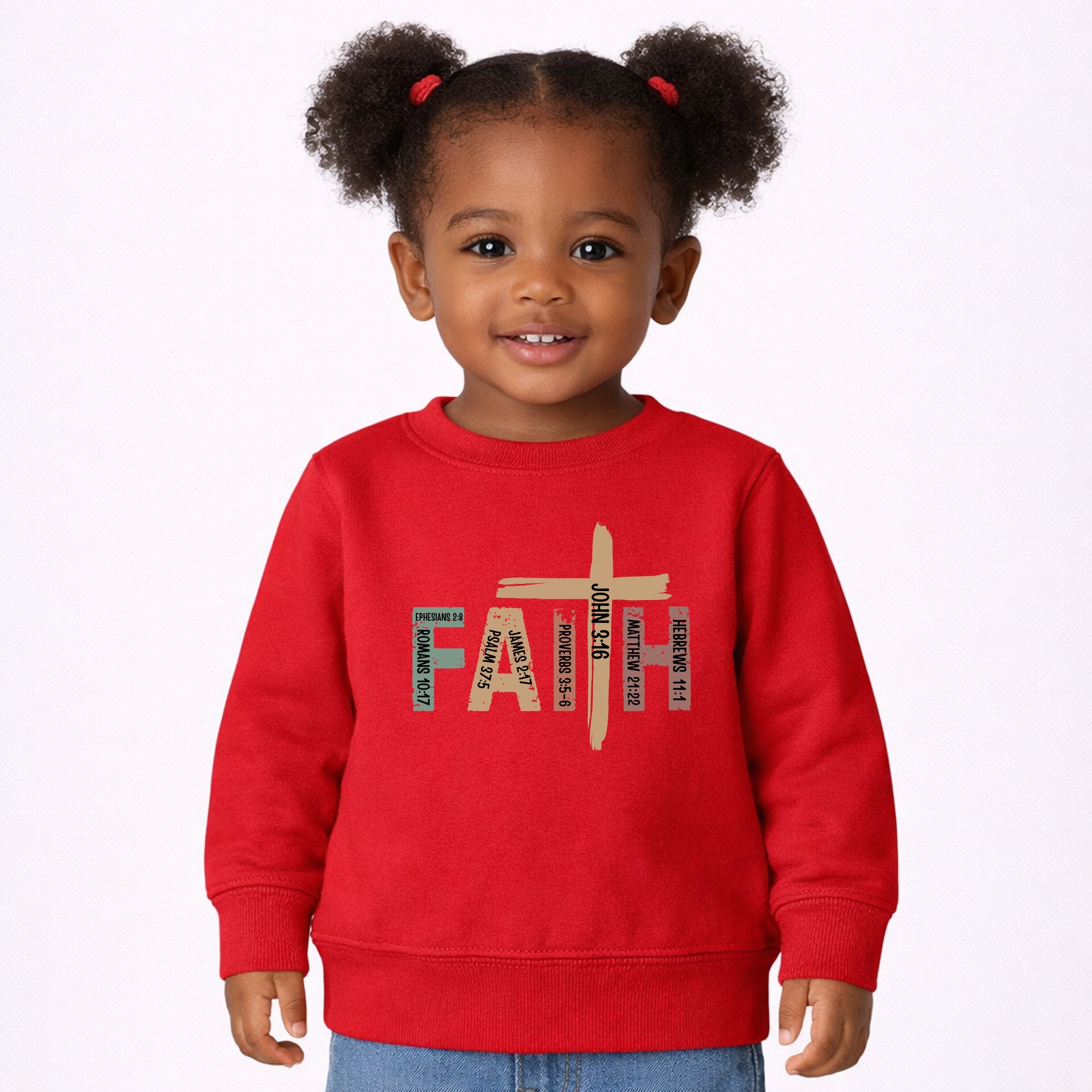HUSXGURIEQ-Toddler Sweatshirt Red
