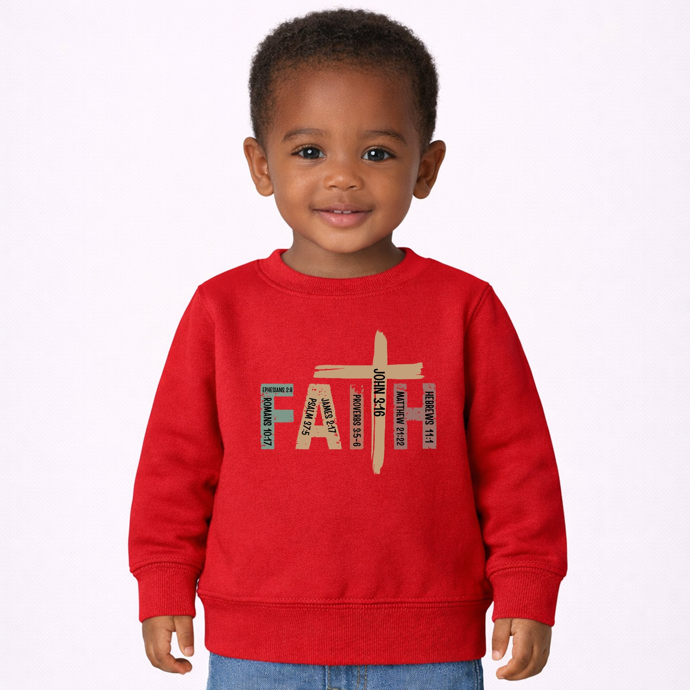 HUSXGURIEQ-Toddler Sweatshirt Red