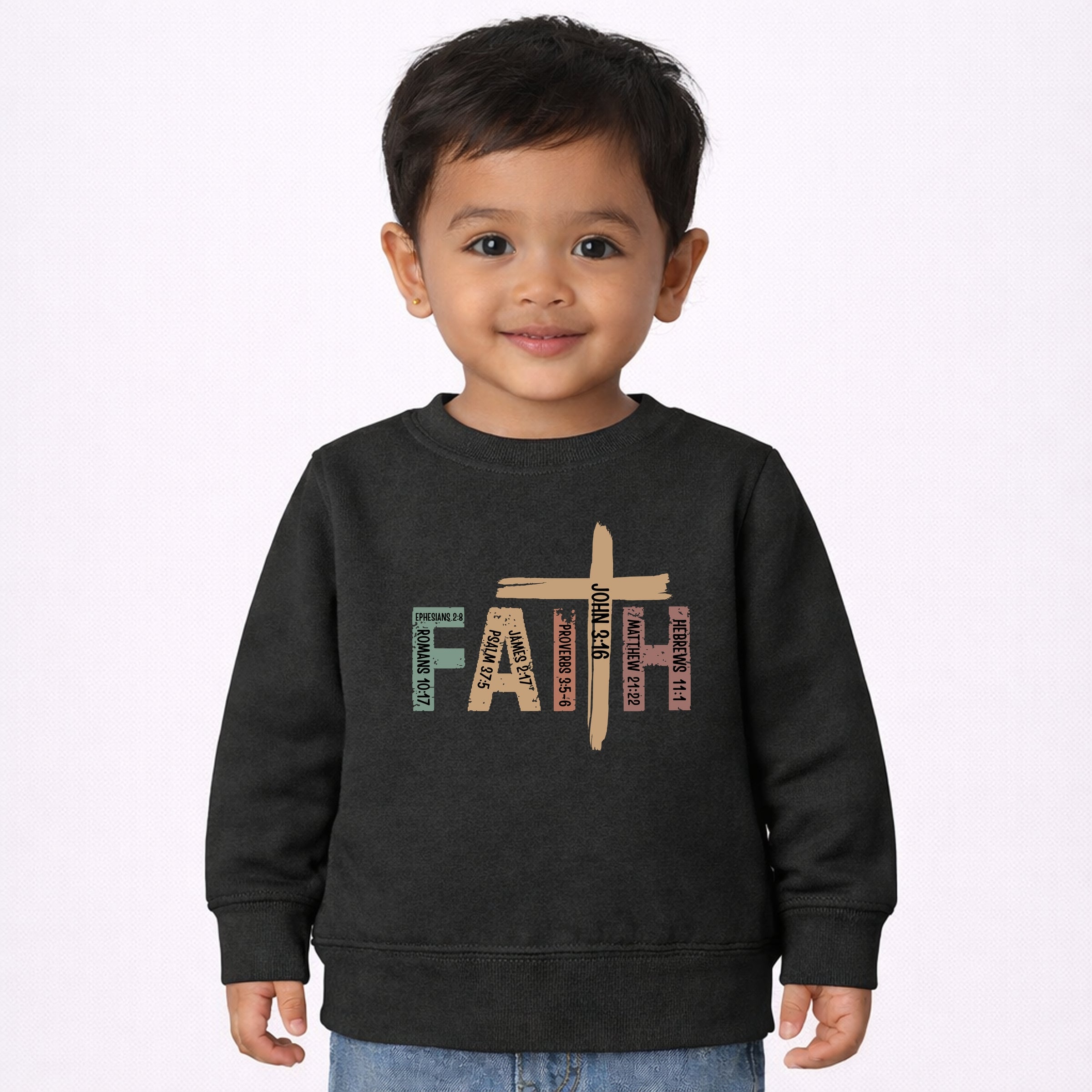 HUSXGURIEQ-Toddler Sweatshirt Black