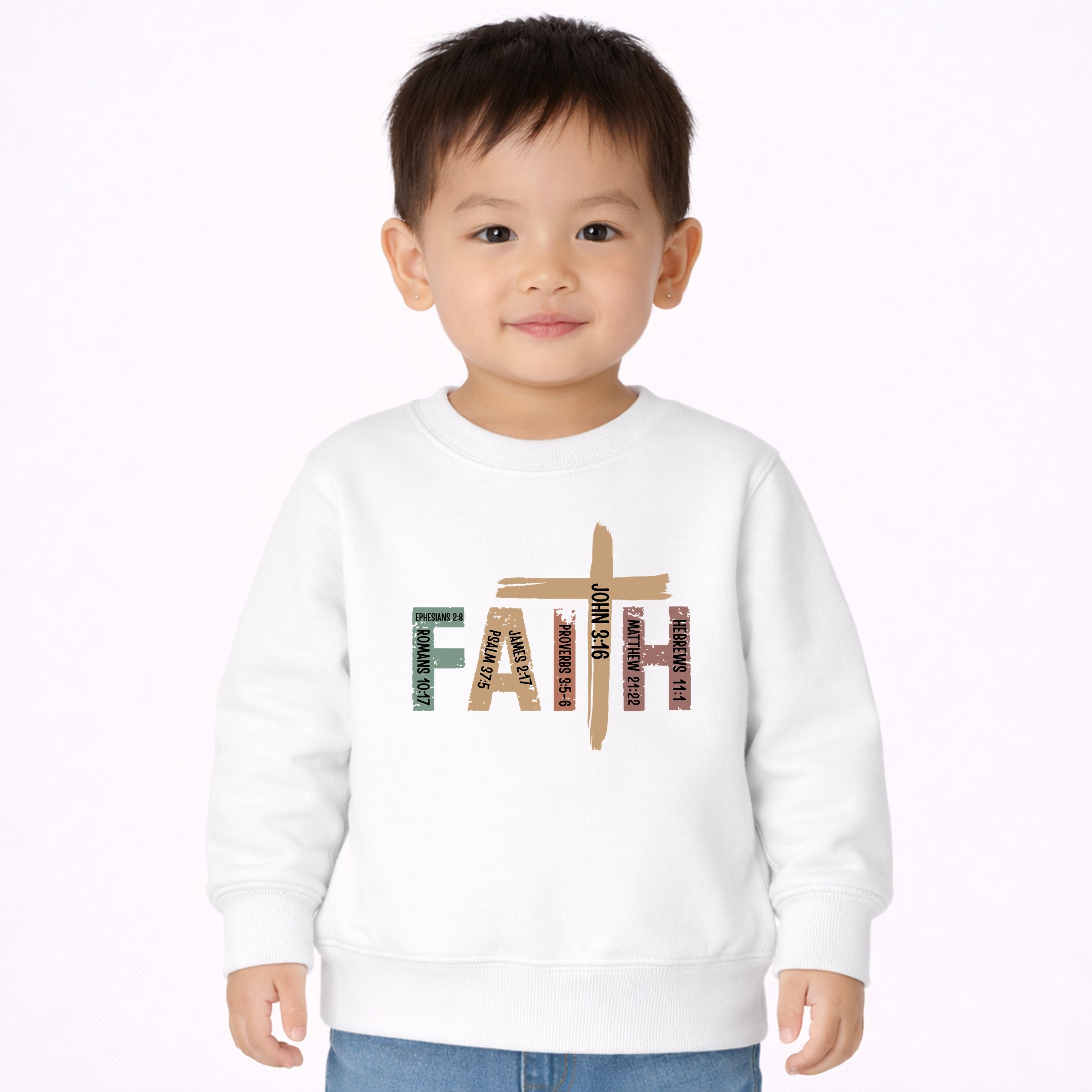 HUSXGURIEQ-Toddler Sweatshirt White