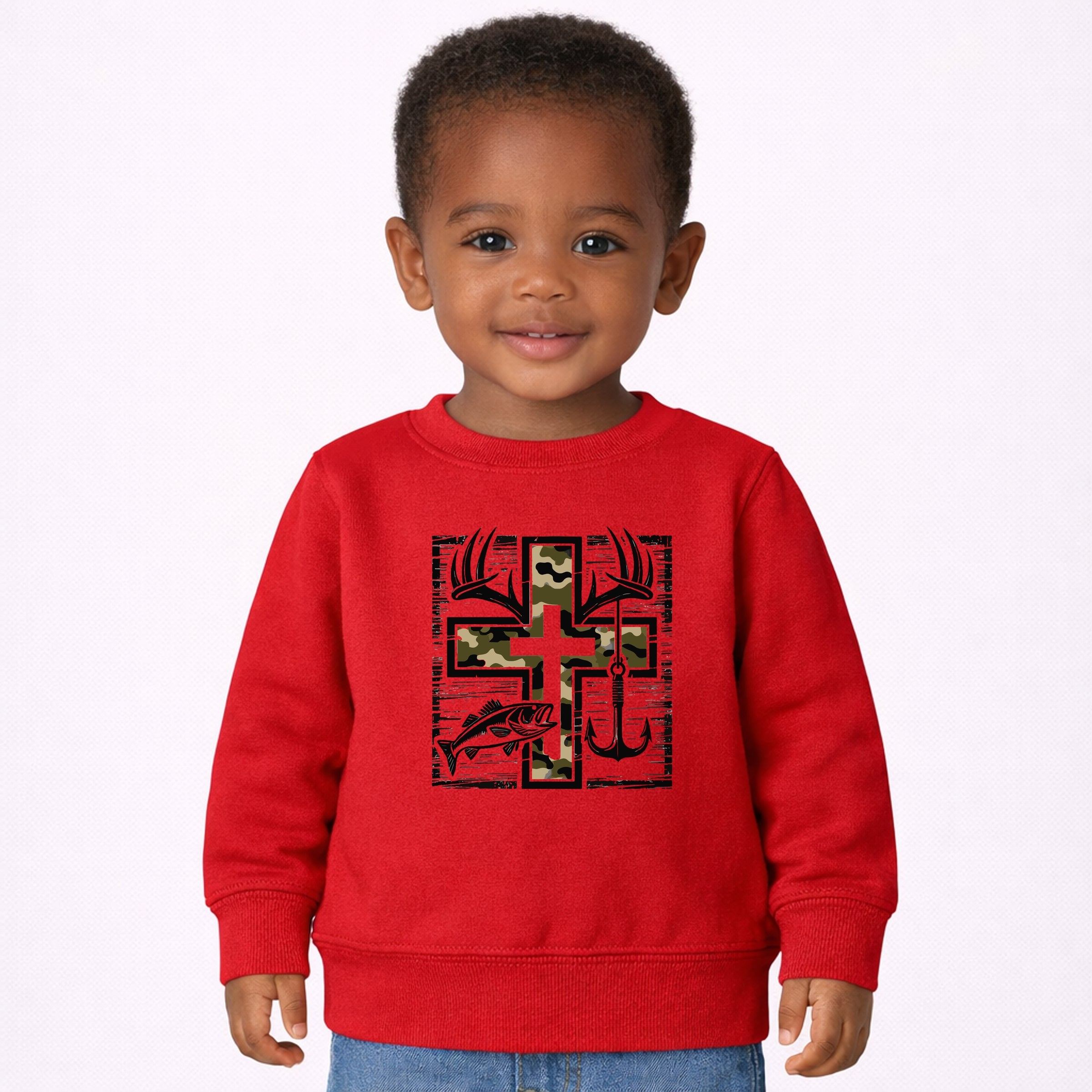 IMHPQLS5CQ-Toddler Sweatshirt Red