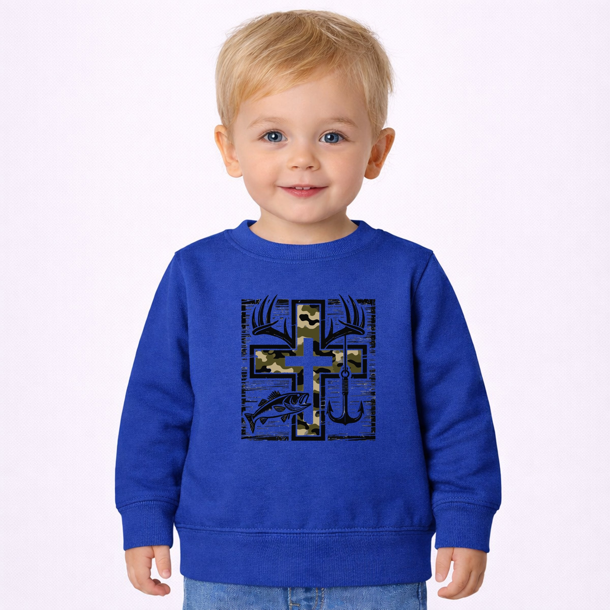IMHPQLS5CQ-Toddler Sweatshirt Blue